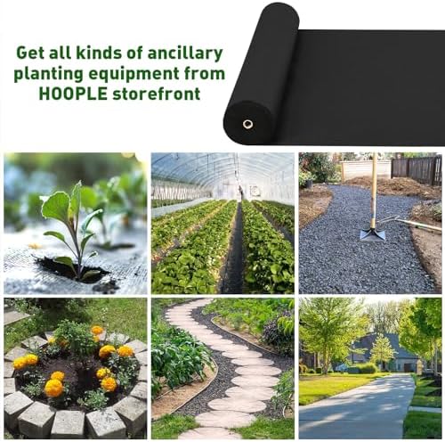 HOOPLE 4FT*100FT Premium Landscape Fabric Weed Barrier, Durable & Heavy-Duty, Thick Weed Barrier Fabric, Easy Setup & Superior Weed Control (4ft*100ft fold) - Image 7