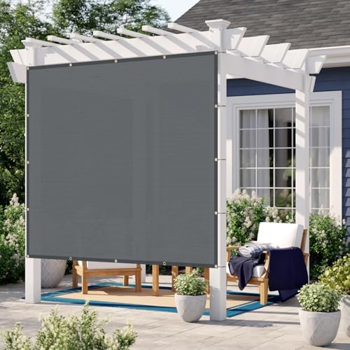 LOVE STORY 8x20 FT Sun Shade Cloth with Grommets for Patio, Dark Grey by LOVESTORY