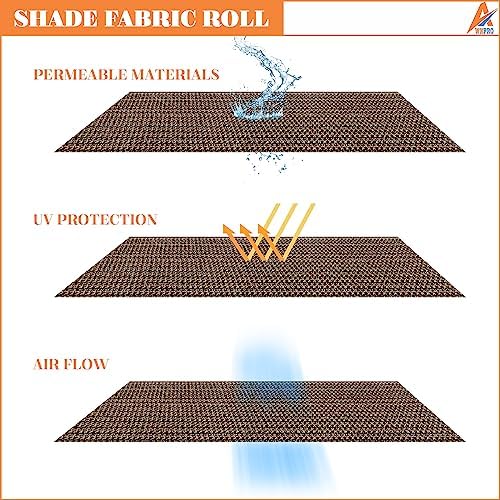 8' x 134' Sun Shade Roll Sun Shade Sunlight Blockage Cover for Outdoor Backyard Patio Pergola Greenhouse Plants (Brown) - Image 4