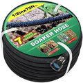 Taisia 1/2" Soaker Hose 75 ft Round Rubber Garden Soaker Hoses, Heavy Duty Drip Hose for Watering Irrigation, Water Seeper Soaker Hoses for Garden, Lawn and Plants by Taisia