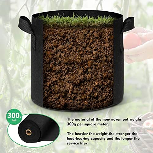 WEIFENG 3-Pack 30 Gallon Grow Bags, Extra Large Heavy Duty Fabric Pot for Very Large Trees, Commercial Gardening - Image 5