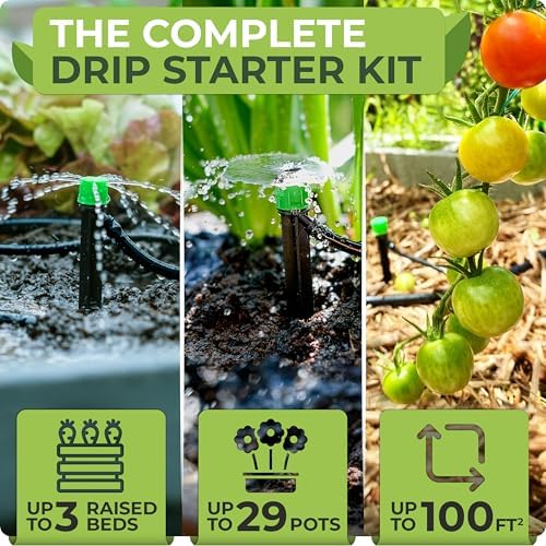 CARPATHEN Drip Irrigation System Kit for Garden Watering, Sprinkler, 100 ft - Image 2