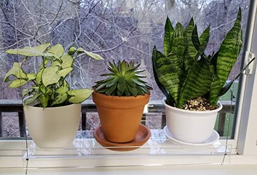 Hanging Acrylic Shelves for Windows (22" Wide, 1 Shelf - 26" Tall) - Image 4