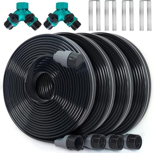 Sprinkler Hose with Holes 100 Ft (25ft 4pack) for Garden Watering by Apgooface