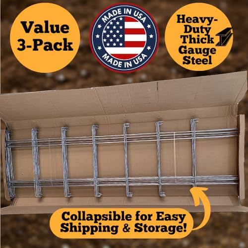 Happy Trees Large Heavy Duty Folding Tomato Cages, 3-Pack, Made in USA - Image 4