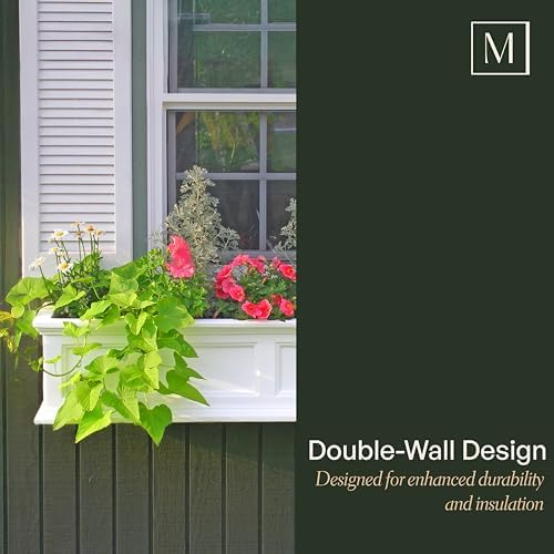 Mayne Fairfield 48in Self-Watering Rectangular Window Box Planter, Gray - Image 5