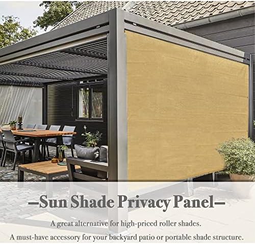 Alion Home Sun Shade Panel Privacy Screen with Grommets on 4 Sides for Outdoor, Patio, Awning, Window Cover, Pergola (6' x 10', Sand) - Image 2
