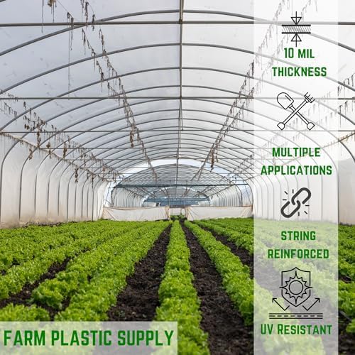 Farm Plastic Supply - String Reinforced 4 Year UV Resistant 10 mil Clear Greenhouse Plastic Sheeting - 4 Year UV Resistant Polyethylene Greenhouse Film, Hoop House Green House Cover (42' x 10') - Image 2