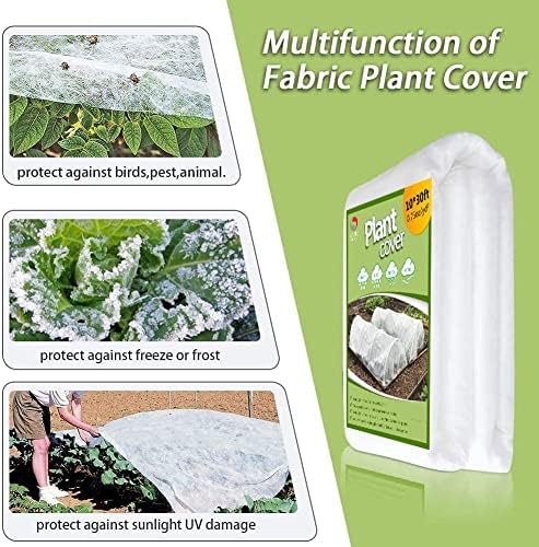 Plant Covers Freeze Protection, 10ft x 30ft 1.0oz/yd² Reusable Floating Row Cover, Frost Cloth for Outdoor Plants, Breathable Frost Blanket for Winter Cold Weather & Pest Protection - Image 3