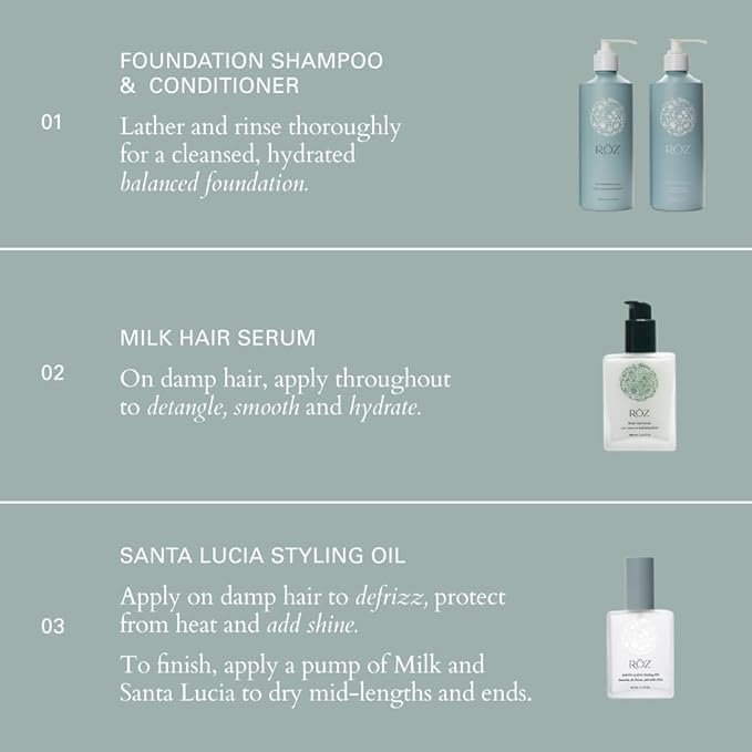 RŌZ Foundation Conditioner | For All Hair Types | Soothes, Nourishes | Hydrating Ceramides, Pea Peptides, Avocado Oil, Strengthen, Protect | Vegan, Paraben, SLS, Sulfate-Free | 10.1 oz / 300 mL