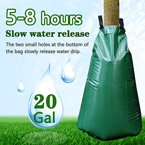 Tanzfrosch 10 PCS 20 Gallon Tree Watering Bags Reusable Heavy Duty Slow Release Tree Irrigation System for Trees, Premium PVC Tree Drip Irrigation Bags - Image 3