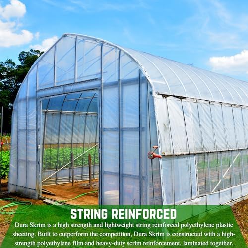 Farm Plastic Supply - String Reinforced 4 Year UV Resistant 10 mil Clear Greenhouse Plastic Sheeting - 4 Year UV Resistant Polyethylene Greenhouse Film, Hoop House Green House Cover (6' x 50') - Image 3