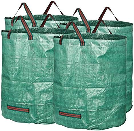 GardenMate 4-Pack 72 Gallons Reusable Garden Waste Bags (H30, D26 inches) - Yard Waste Bags by GardenMate