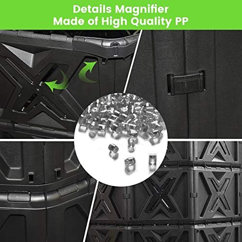 SQUEEZE master XXL Large Compost Bin Outdoor- 720L /190 Gallon-Easy Assembly-No Screws-Sturdy& Durable-Green Door - Image 5