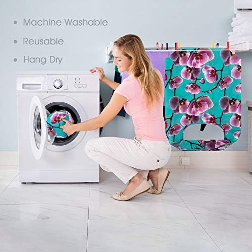 BeeGreen 10 Pack Washable Floral Grocery Bags for Shopping Reusable Tote Bags Extra Large 50LBS Cute Flower Design Foldable Reusable Bags for Women Men Lightweight Durable - Image 4