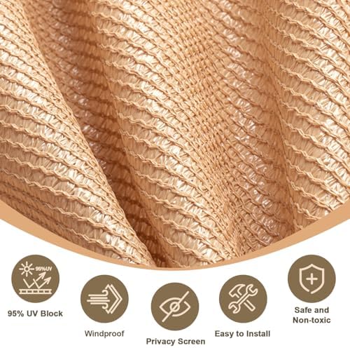 LOVE STORY Custom Size 3x21 FT Sun Shade Cloth for Patio, Peach Fuzz - Image 4