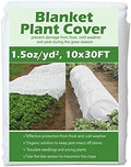 Plant Covers Freeze Protection 10 ft x 30 ft Floating Row Cover 1.5oz/yd² Garden Fabric Plant Cover for Winter Frost/Sun Pest Protection (10FT X 30FT) by Valibe