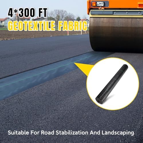 4ft x 300ft Weed Barrier Landscape Fabric Heavy Duty Premium Weed Control Fabric Durable & Eco-Friendly Weed Block Gardening Mat Landscaping Fabric - Image 6