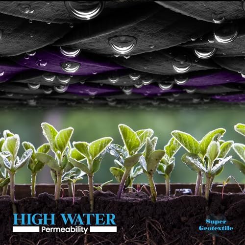 Super Geotextile Professional 5oz Geotextile Weed Barrier Fabric - Heavy Duty Landscape Fabric for Gardening, Landscaping, Weed Fabric (10x100) - Image 4