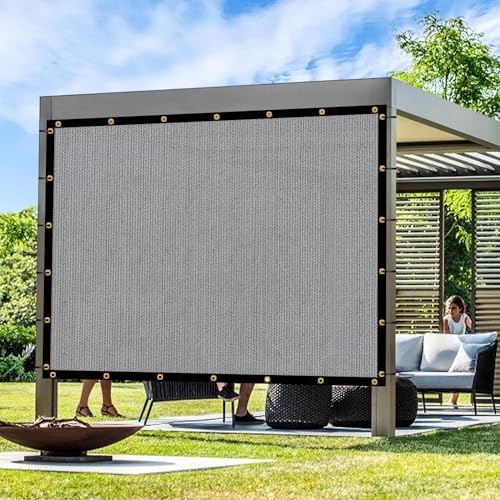 Artpuch Outdoor Pergola Shade Cover 13x23 FT Sun Shade Cloth with Grommets Light Grey 90% UV Protection Canopy Patio Privacy Screen (Customized Available) by Artpuch