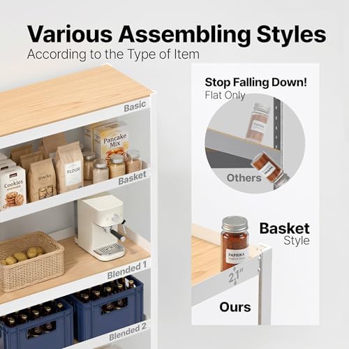 HOMEDANT House White 24.1" W 5 Tier Storage Shelves Garage Shelving 2Pack - Image 4