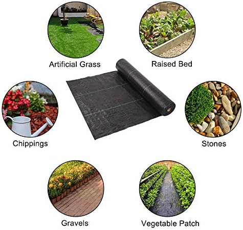 TUFFIOM Weed Barrier Garden Landscape Fabric, Woven Ground Cover, 125gsm Heavy Duty Material for Superior Weed Control, Perfect for Greenhouse, Yard, Flower Bed, Garden (4 x 100 FT) - Image 7