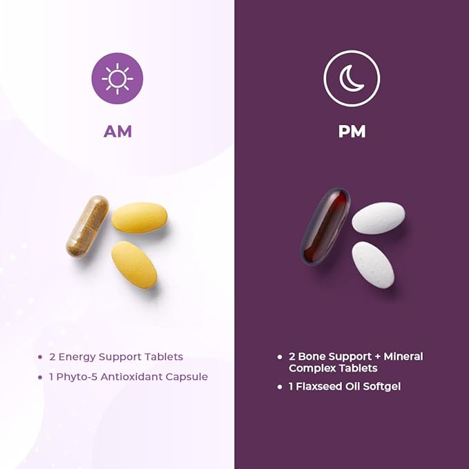 VitaMedica Anti-Aging Formula AM/PM Multivitamin Packets for Women & Men – Supports Radiant Skin, Hair & Nails, Daytime Energy + Nighttime Recovery – 30 Packs