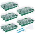 MIXC 5 Pack Seed Starter Tray, 200Cell Mini Propagator Greenhouse Grow Kit by MIXC