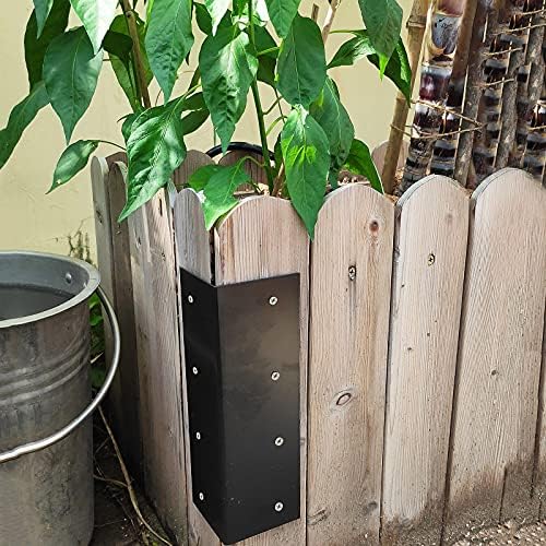 4 Pack 9" x 3" Black Raised Bed Garden Corner Bracket for Wood - Image 3