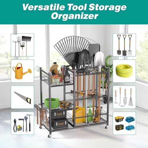 EVERHANGER Garden Tool Organizer, Garage Tool Storage Organization - Image 5