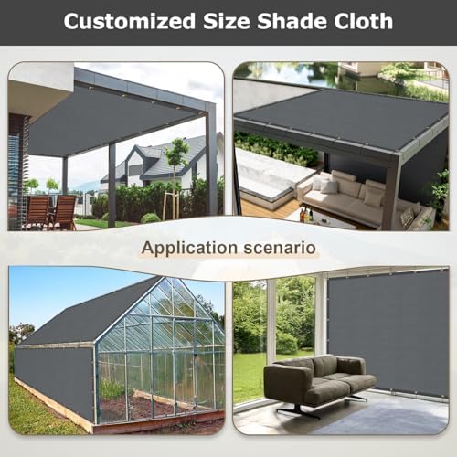 LOVE STORY 8x20 FT Sun Shade Cloth with Grommets for Patio, Dark Grey - Image 6