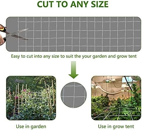 Toolazy Trellis Netting 5 x 750 ft - Heavy Duty Nylon Garden Netting with 6 Inch Mesh, Soft Plant Support Net for Tomatoes, Cucumbers, Peas, Vine Climbing Vegetables, Indoor Outdoor Greenhouse - Image 6