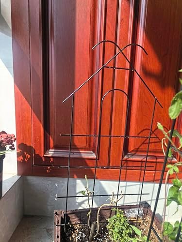 ARIFARO 4 Pack 24" Metal Garden Trellis for Climbing Plants Outdoor - Image 5