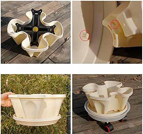 Large Vertical Gardening Stackable Planters-Indoor Outdoor Stacking Flower Pot Tower with Strawberry Seeds and Garden Tool Set and Watering Can-Stackable Pots - Image 7