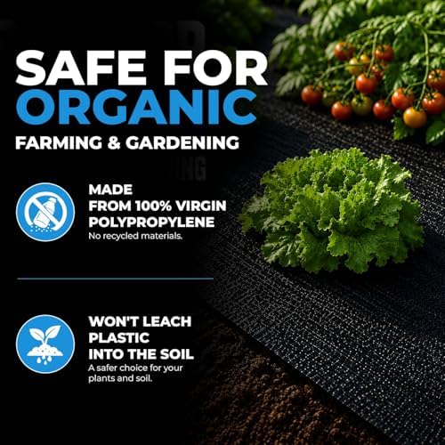 Sandbaggy 6 ft x 300 ft Landscape Fabric, 72 Inch Wide Heavy Duty Weed Barrier Fabric, Woven Polypropylene Ground Cover for Garden Beds, Rows, Pathways, Mulch and Gravel (5 Rolls - 6 ft x 300 ft) - Image 6