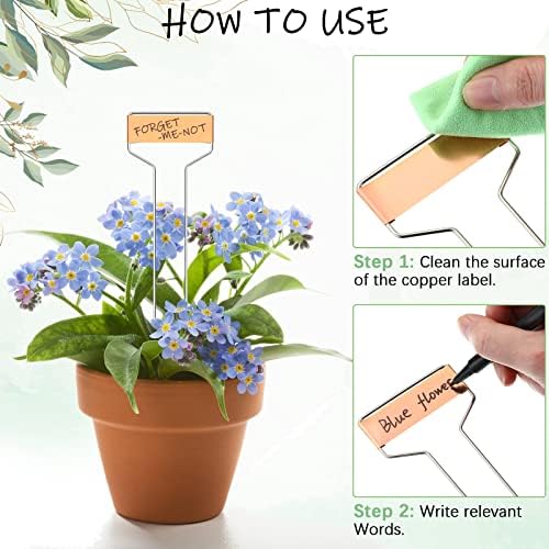 Moxweyeni 60 Pcs Metal Garden Tags Plant Labels,Copper,10 Inch - Image 5