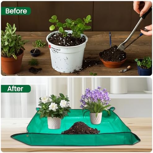 GROWNEER 11 Inch Bonsai Training Pots with Drainage Trays & Repotting Mat - Image 5