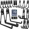 KOFANI Steel Garage Storage Hooks-16 Pack Black Heavy Duty Wall Mount Hooks by KOFANI-USDirect