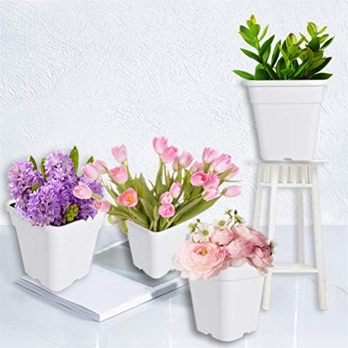 Square Nursery Pots Plant Pots Grow Pots Nursery Container Replacement for Planting Soil Plants 5 Gallon 10Pcs - Image 6