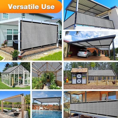 Artpuch Outdoor Pergola Shade Cover 10x19 FT Sun Shade Cloth with Grommets Light Grey 90% UV Protection Canopy Patio Privacy Screen (Customized Available) - Image 6