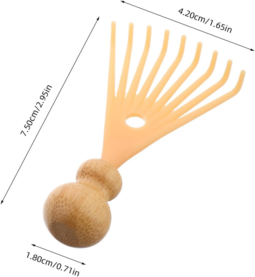 Mini Head Massager Scalp Scratcher Claw Tool Handheld Claw Scalp Massager for Deep Relaxation Stress Reduction in The Office Home Spa Beige