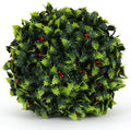 3rd Street Inn Holly Topiary Ball - 11" Artificial Topiary Plant - Wedding Decor - Indoor/Outdoor Artificial Plant Ball - Topiary Tree Substitute (1, Holly) by 3rdStreetInn