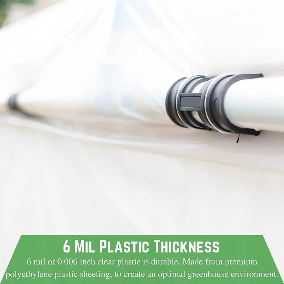 Farm Plastic Supply 4 Year Clear 6 mil Greenhouse Plastic Sheeting - Clear Sheeting, Polyethylene Film, Transparent Plastic Film for Greenhouse (16' x 125') - Image 4