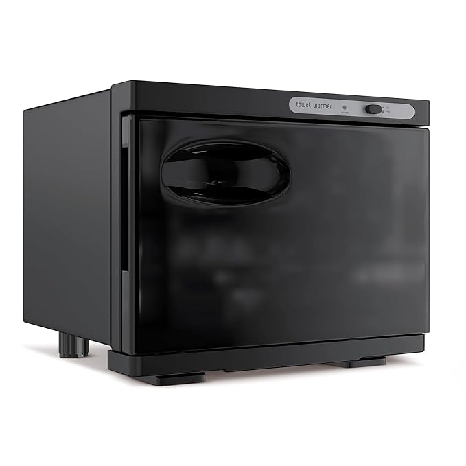 Towel Warmer Cabinet, 8L Hot Spa Small Towel Warmer Heating Use for Facial Spa, Hair Beauty, Salon Equipment and Home - Black