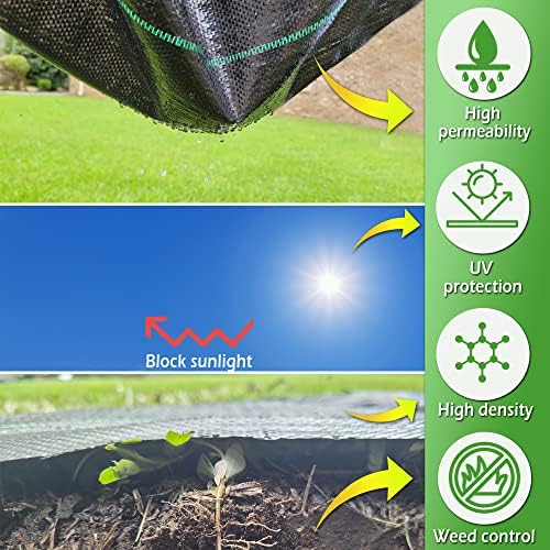 (2ft x 100ft 100% Virgin Material. Premium Heavy Duty Weed Barrier Fabric for Landscaping, Farming, Gardening and Agriculture. Durable Woven Landscape Fabric - Image 2