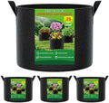 FEED GARDEN 25 Gallon Plant Grow Bags 4 Pack 300G Fabric Pots with Handles by FEEDGARDEN