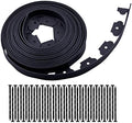 Garden Edging，40ft Landscape Edging with 40 Spikes for Lawn 2 Inch Tall(Black, 40FT) by YANEYRIE