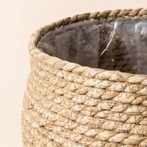 LA JOLIE MUSE Seagrass Basket Planters for Indoor Plants, Flower Pot 3 Pack - Image 5