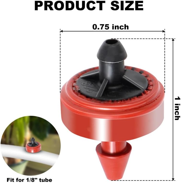 0.5 GPH Pressure Compensating Junior (PCJ) with Barb Outlet Dripper Emitters (50) - Image 2