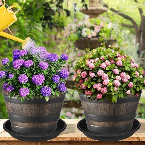 2 Pack of 10 inch Plant Saucer, Large Plant Tray, Heavy Sturdy Plant Drainage Tray for Indoors, Bird Bath Bowls, Sturdy Plastic Pot Tray for Planter (Black) - Image 4